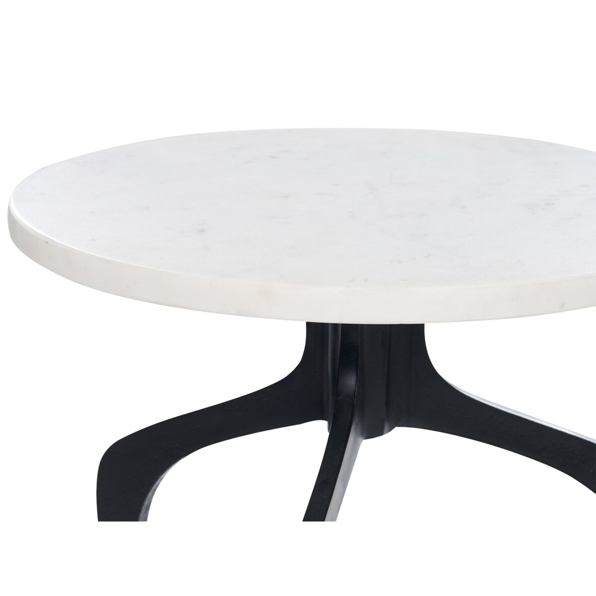 Stolik pomocniczy biały marmur z czarnym TIHOI