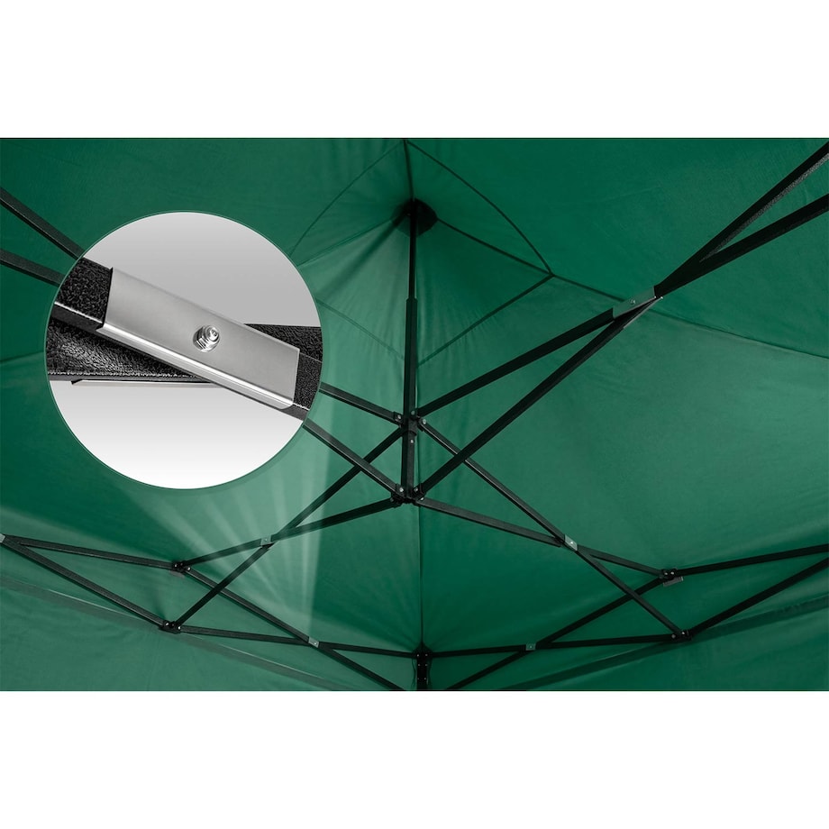 Pawilon ogrodowy Plonos PL-301 altana namiot handlowy imprezowy 3x6x3 m 3 ściany zielony