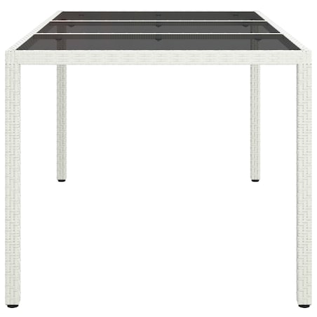 vidaXL Stół ogrodowy Biały 150x90x75 cm Polirattan