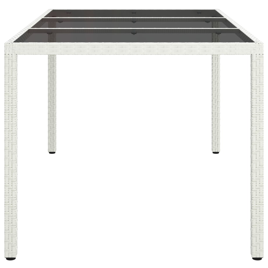 vidaXL Stół ogrodowy Biały 150x90x75 cm Polirattan