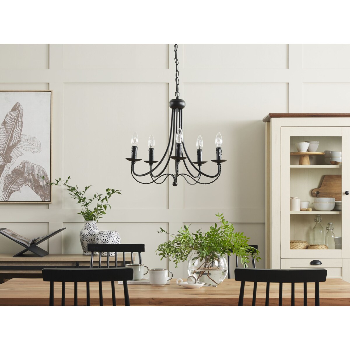 Żyrandol metalowy czarny DABUS