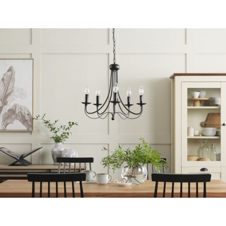 Żyrandol metalowy czarny DABUS