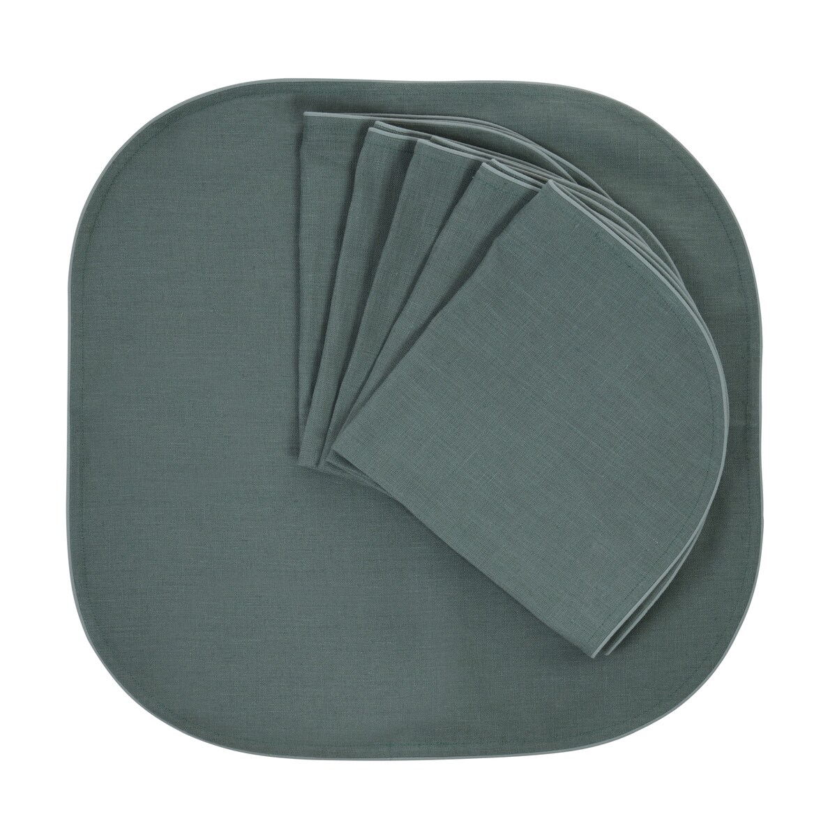 Serwetki lniane Royal Green - 6 sztuk