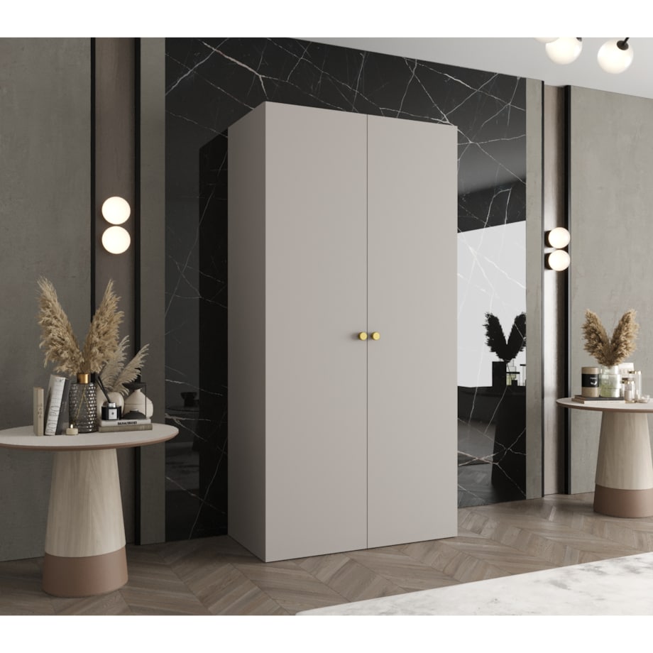 Szafa uchylna otwierana PARMA 1 100 wys. 202 cm Kaszmir + u. Złoty