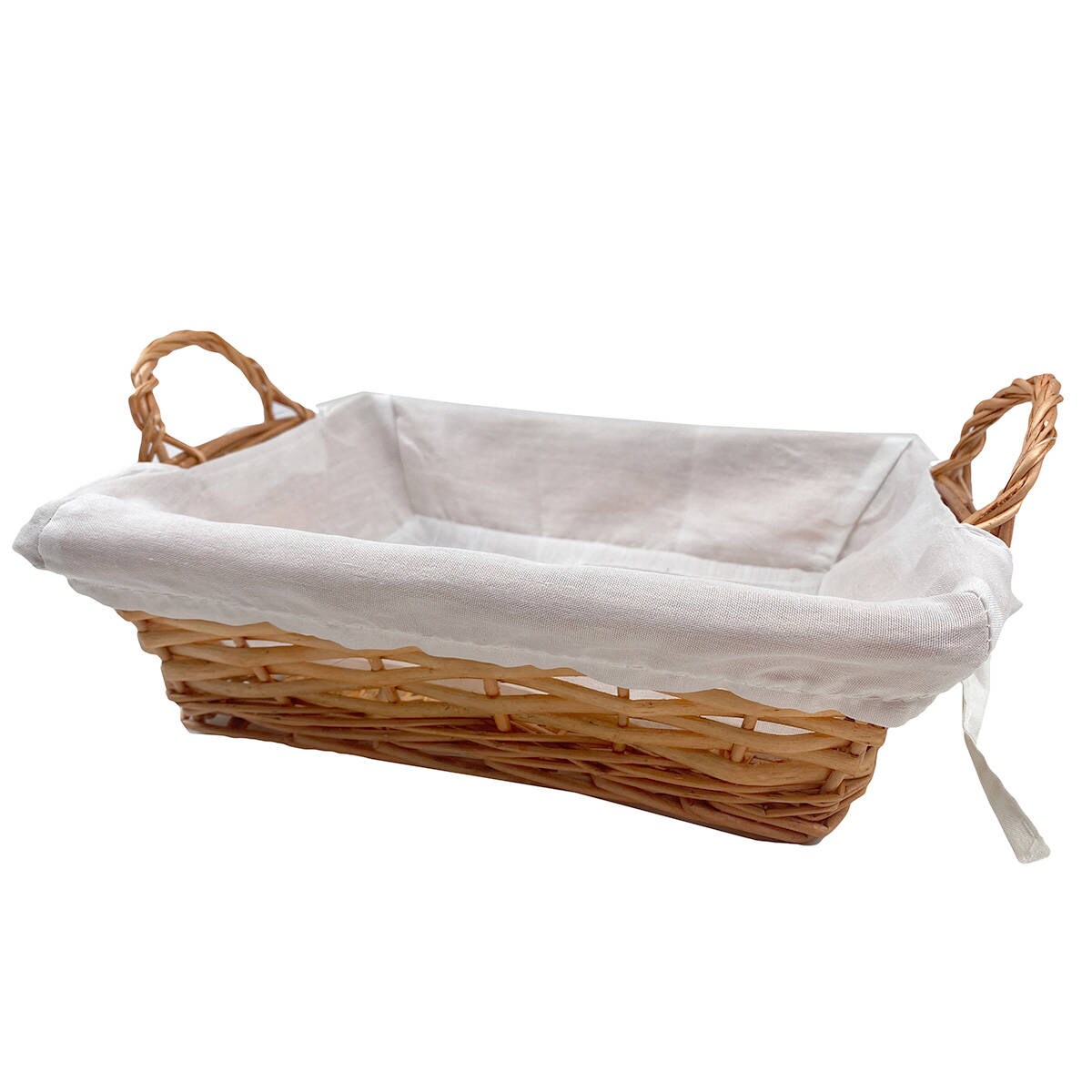 Kosz na pieczywo wyłożony płótnem, pojemnik na chleb z wikliny, KESPER
