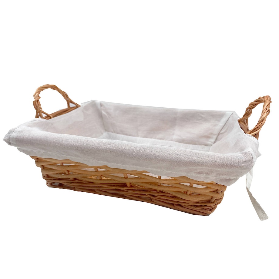 Kosz na pieczywo wyłożony płótnem, pojemnik na chleb z wikliny, KESPER