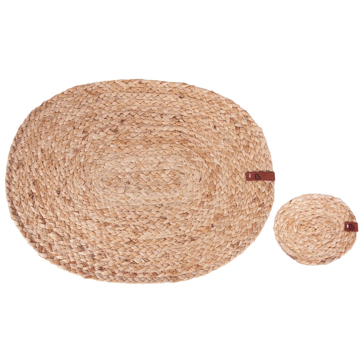 Zestaw 12 podkładek na stół BUSHYLARK Naturalny Juta