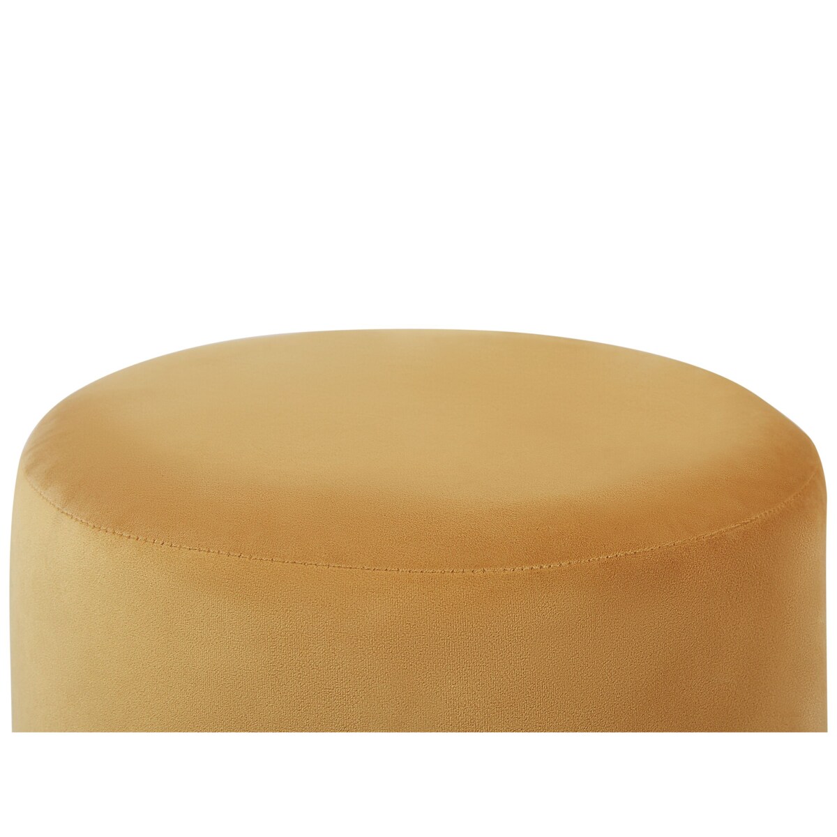 Puf welurowy ⌀ 39 cm zółty SOPHIA