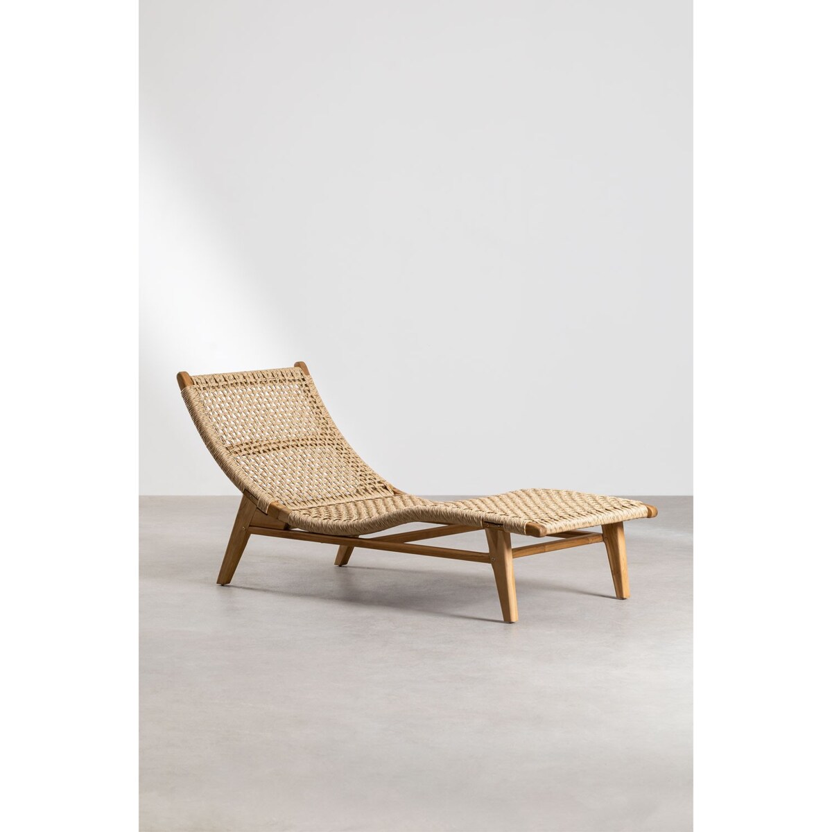 Leżak z drewna tekowego Pitea