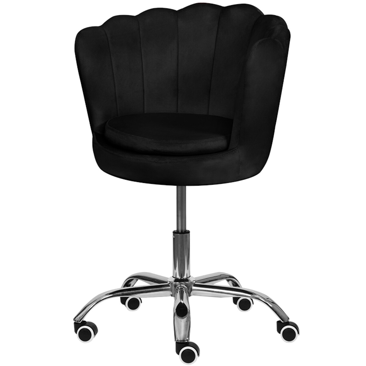 Fotel biurowy krzesło obrotowe regulowane welurowe muszelka