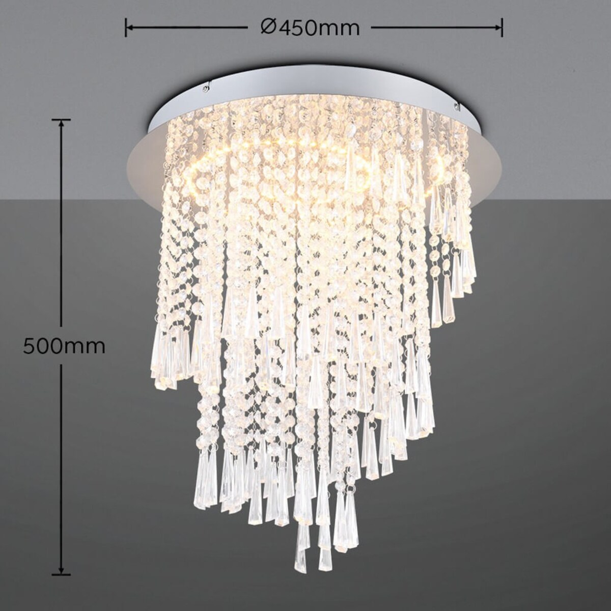 Przysufitowa lampa na pilota Pomp R67349106 RL Light LED 30W 2700-6500K przezroczysty chrom