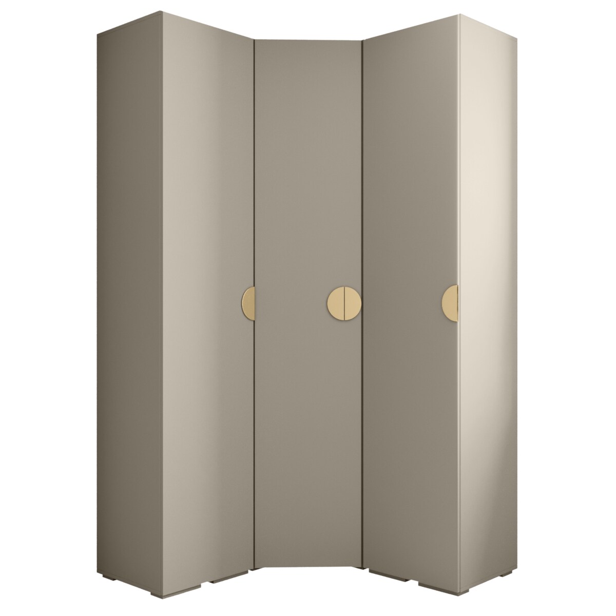 Garderoba wysoka do przedpokoju INOVA 4 Z4 kaszmir+złoty