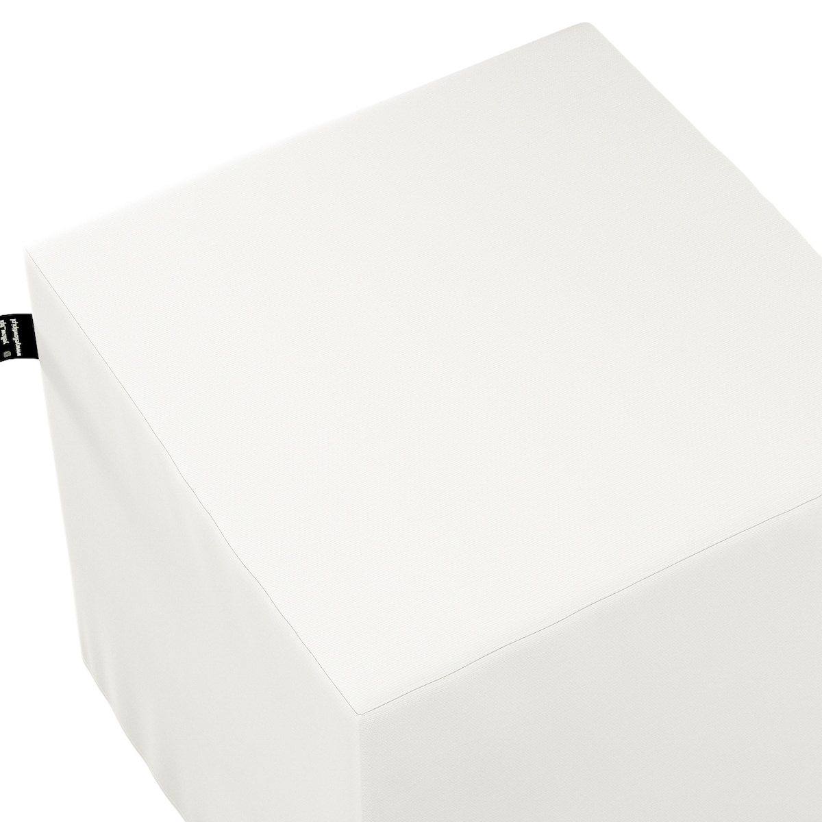 Puf kostka Nano, biały, 40 x 40 x 40 cm, Cotton Story