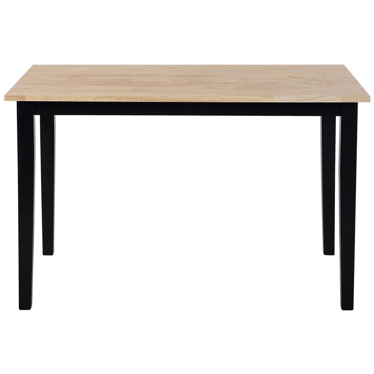 Zestaw do jadalni stół i 4 krzesła drewniany jasny z czarnym HOUSTON