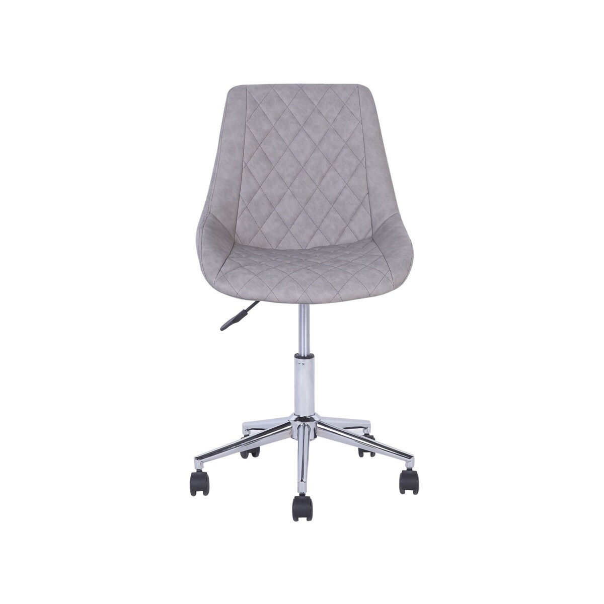 Krzesło biurowe regulowane ekoskóra szare MARIBEL