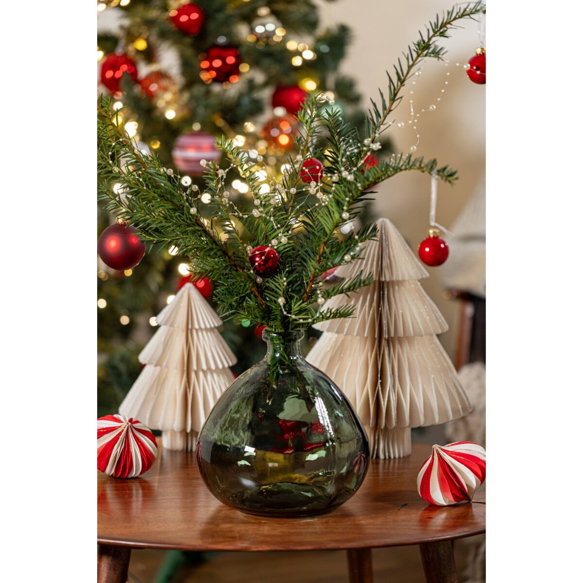 Wazon dekoracyjny, szklany, okrągły, Ø 23 cm