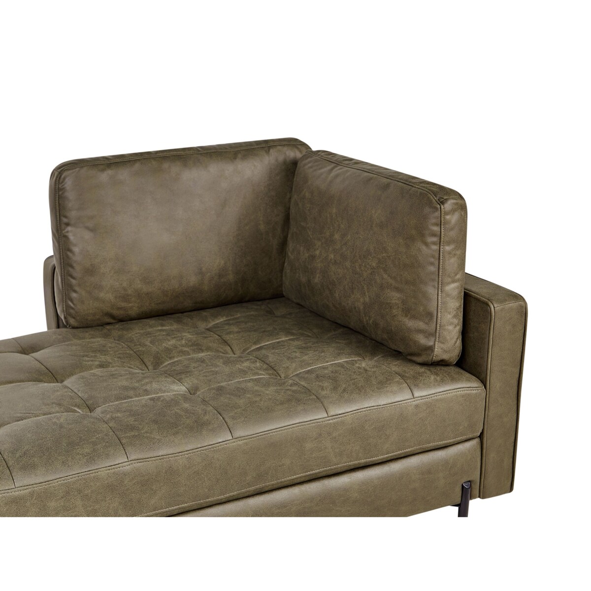 Szezlong prawostronny zielony REBAIS