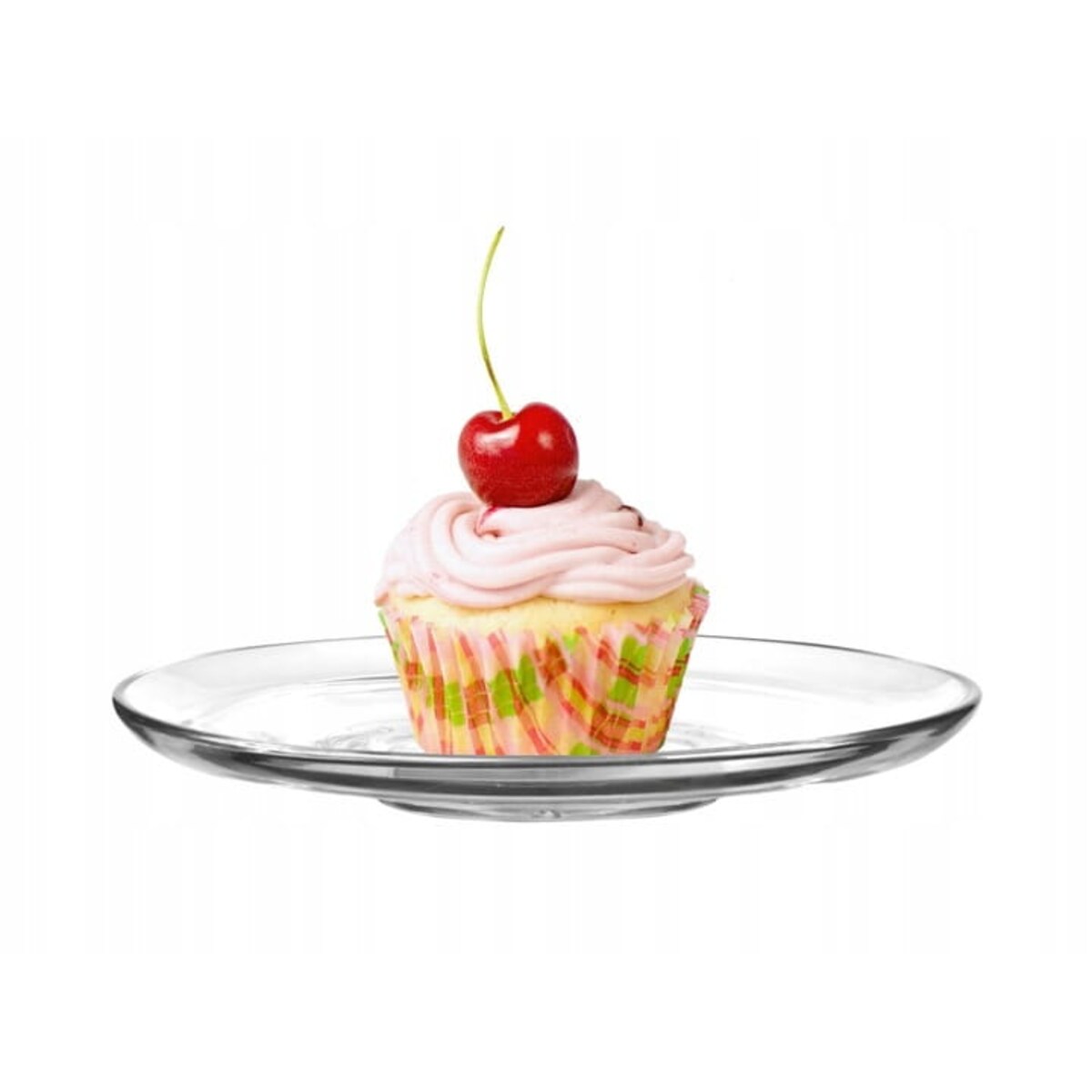 Szklany Spodek Podstawka Talerzyk O Średnicy 13 cm 6 sztuk Zestaw Bezbarwny