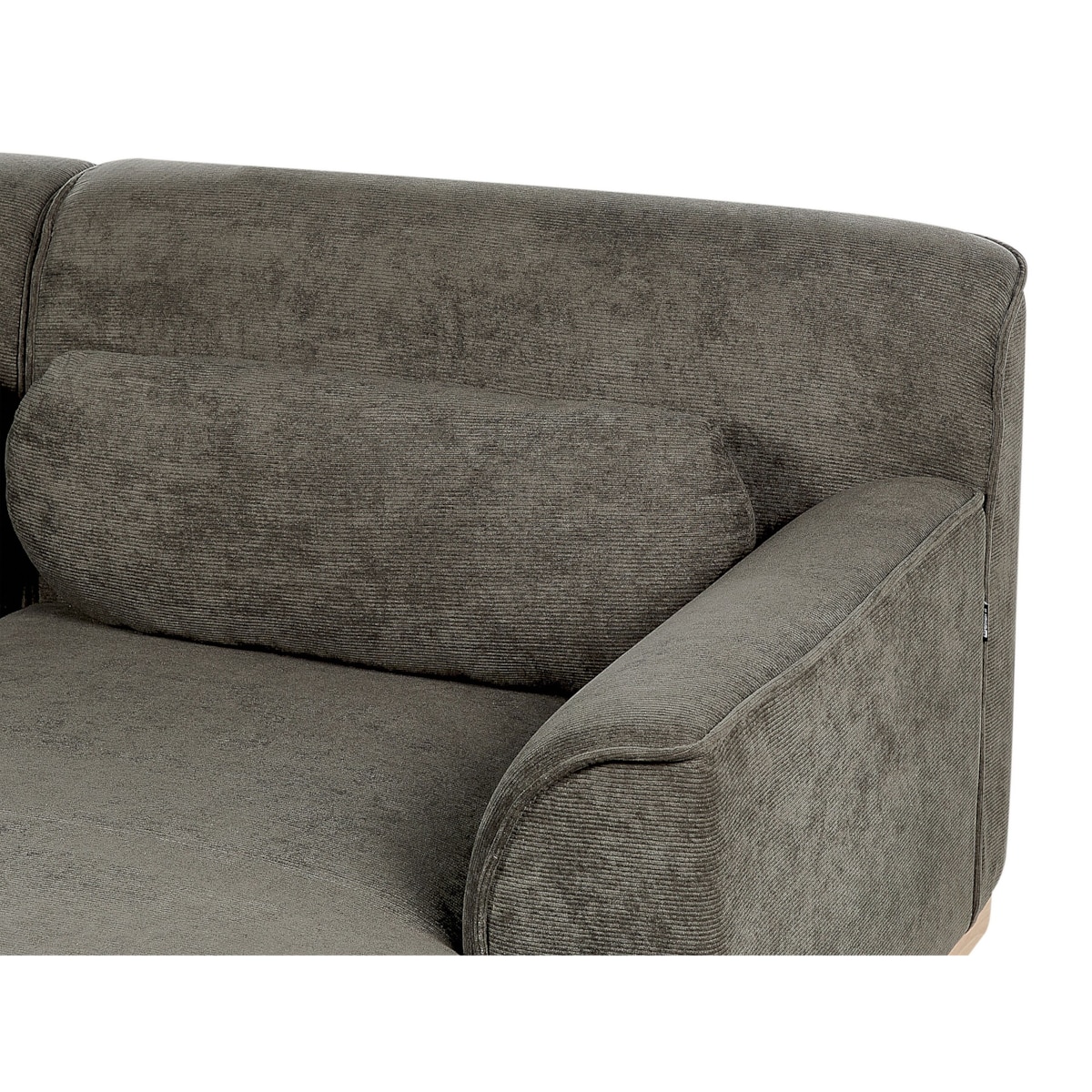 Narożnik sztruksowy lewostronny ciemnozielony SIMOS