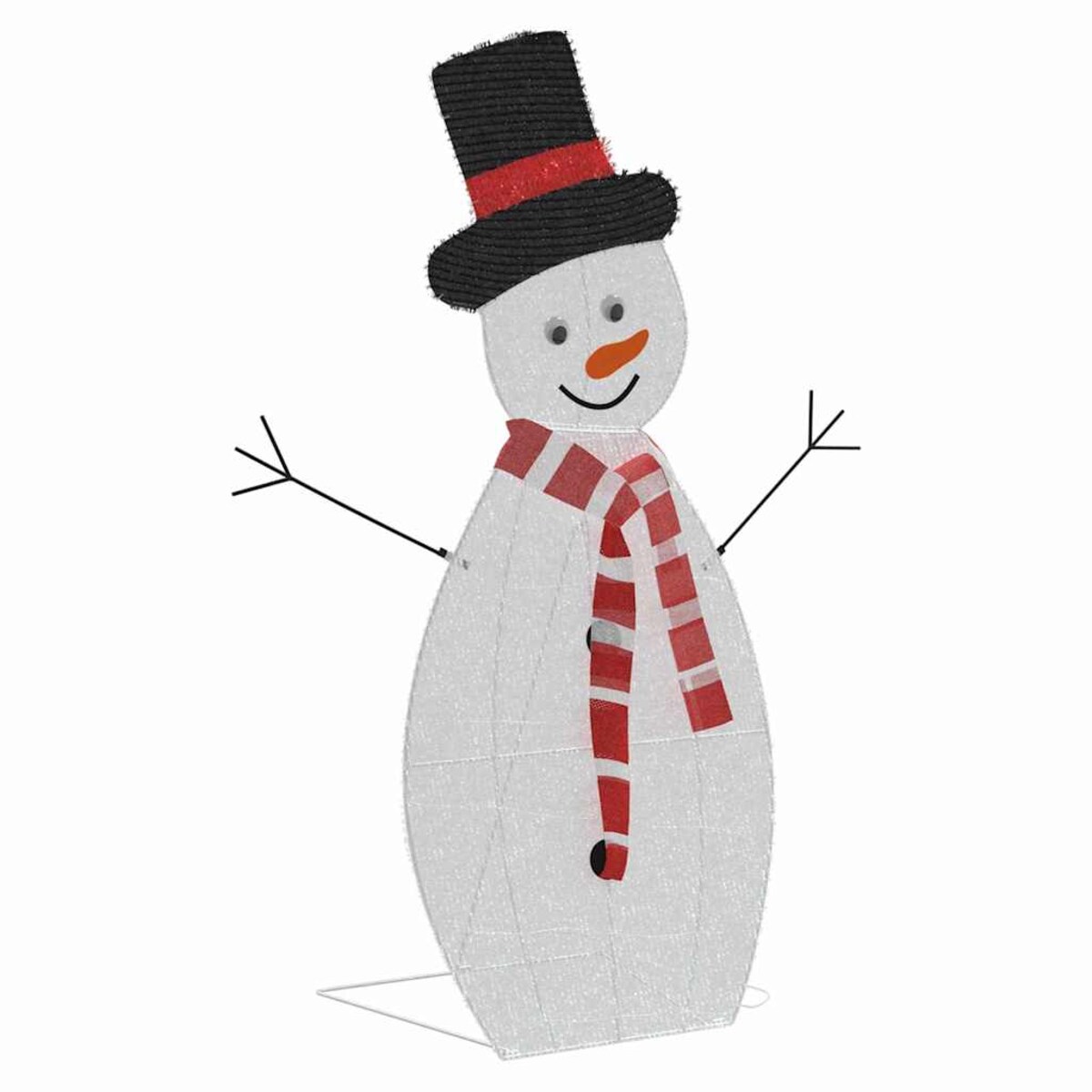 vidaXL Nawiedzona Rodzina Bałwanków 3 pcs Ciepła biel Poliester