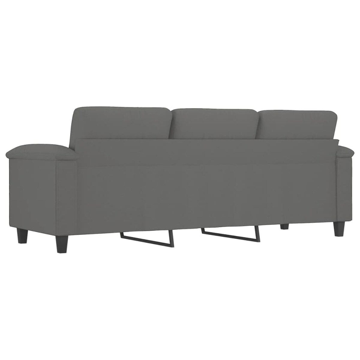 vidaXL 3-osobowa sofa, ciemnoszary, 180 cm, tapicerowana mikrofibrą