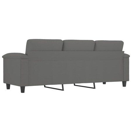 vidaXL 3-osobowa sofa, ciemnoszary, 180 cm, tapicerowana mikrofibrą