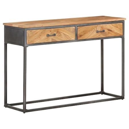 vidaXL Stolik konsola, 110 x 35 x 75 cm, lite drewno akacjowe