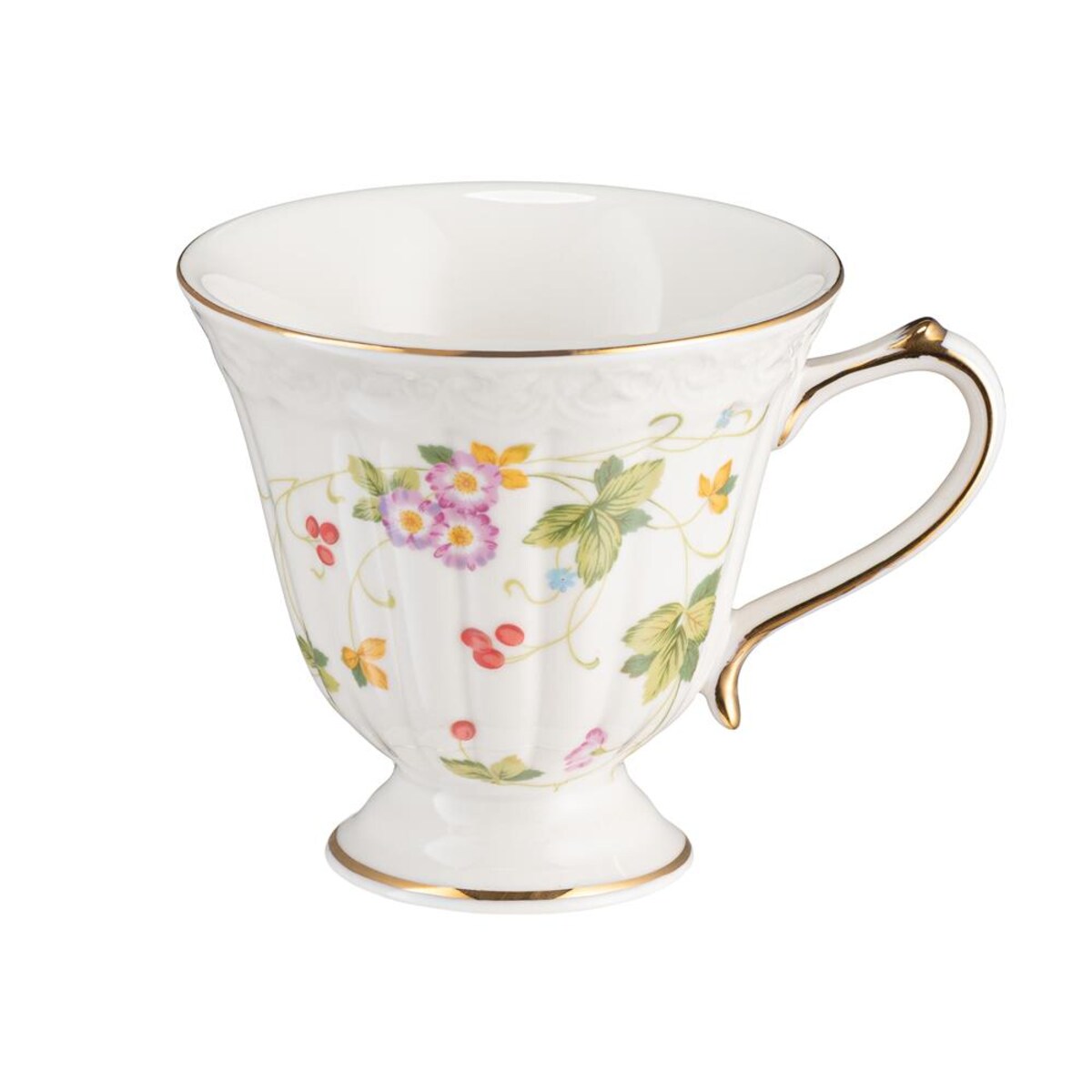 VILLA ITALIA Filiżanka do herbaty porcelanowa 180 ml ze spodkiem WALENCJA Ivory