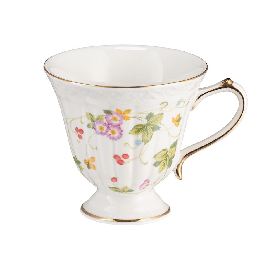 VILLA ITALIA Filiżanka do herbaty porcelanowa 180 ml ze spodkiem WALENCJA Ivory