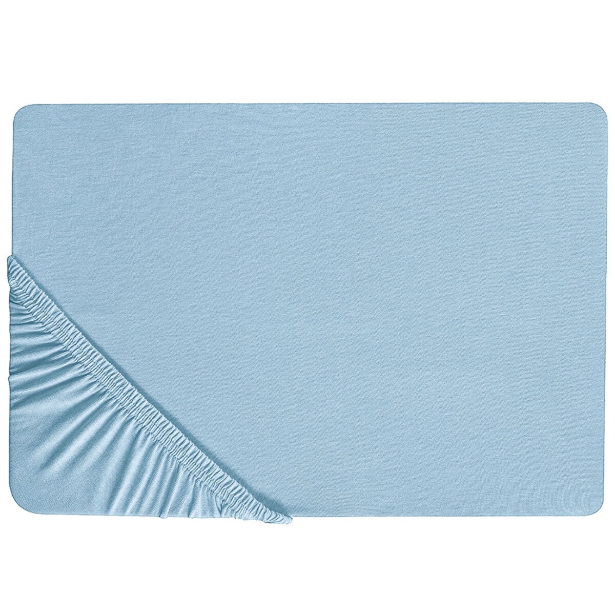 Bawełniane prześcieradło z gumką 160 x 200 cm niebieskie HOFUF