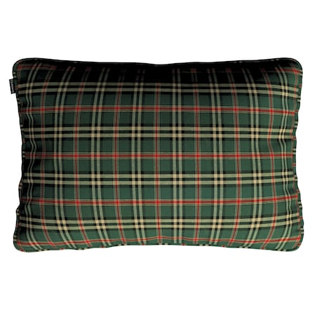 Poszewka Gabi na poduszkę prostokątna 60x40 zielono-czerwona kratka
