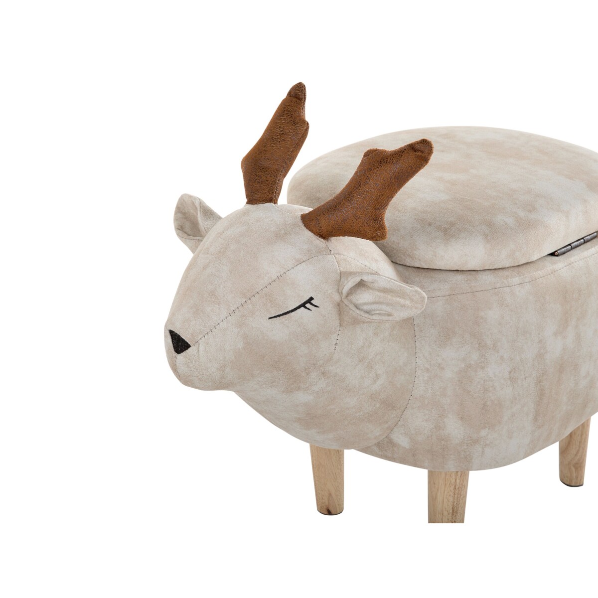 Pufa zwierzak ze schowkiem beżowa REINDEER