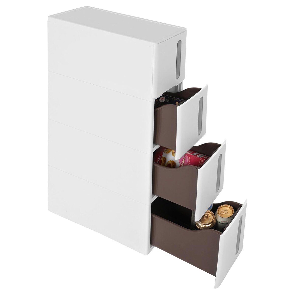 MOBILNA SZAFKA ŁAZIENKOWA Z SZUFLADAMI - BIAŁA