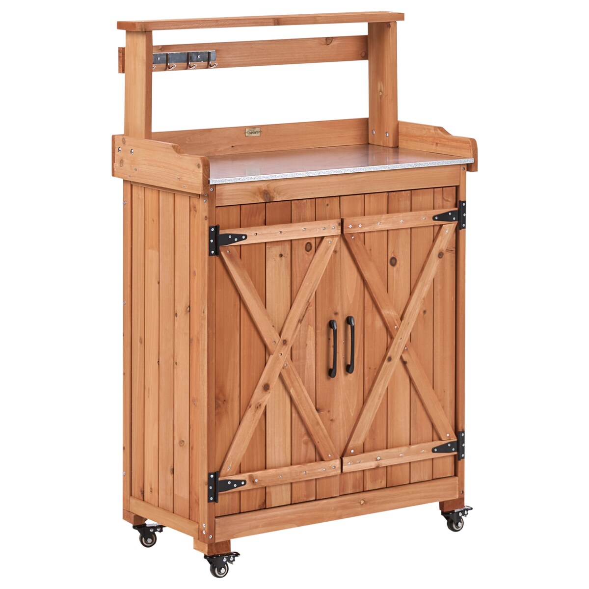 Stół ogrodniczy ALTOLIA 70 cm 119 cm Drewno jodłowe Brązowy
