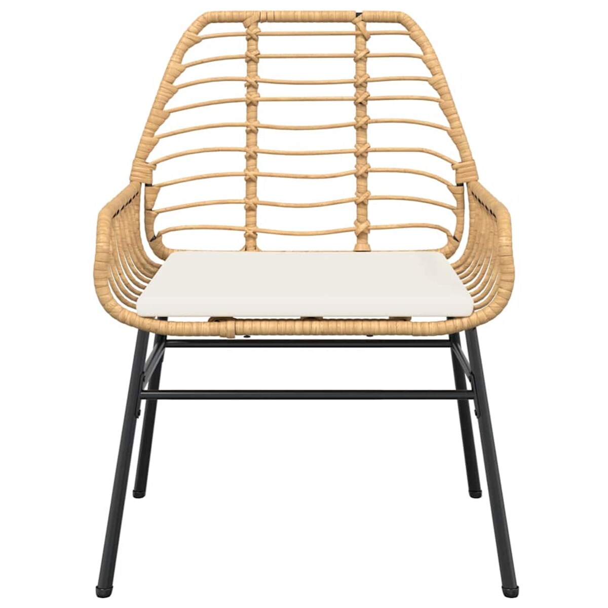 vidaXL 3-częściowy zestaw ogrodowy poduszkami brązowy polirattan szkło