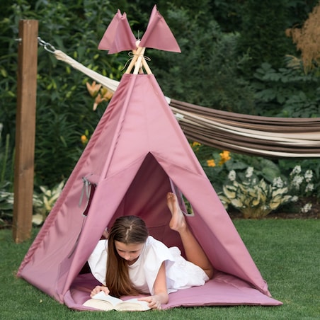 Wodoodporny namiot, tipi do ogrodu Dark Pink