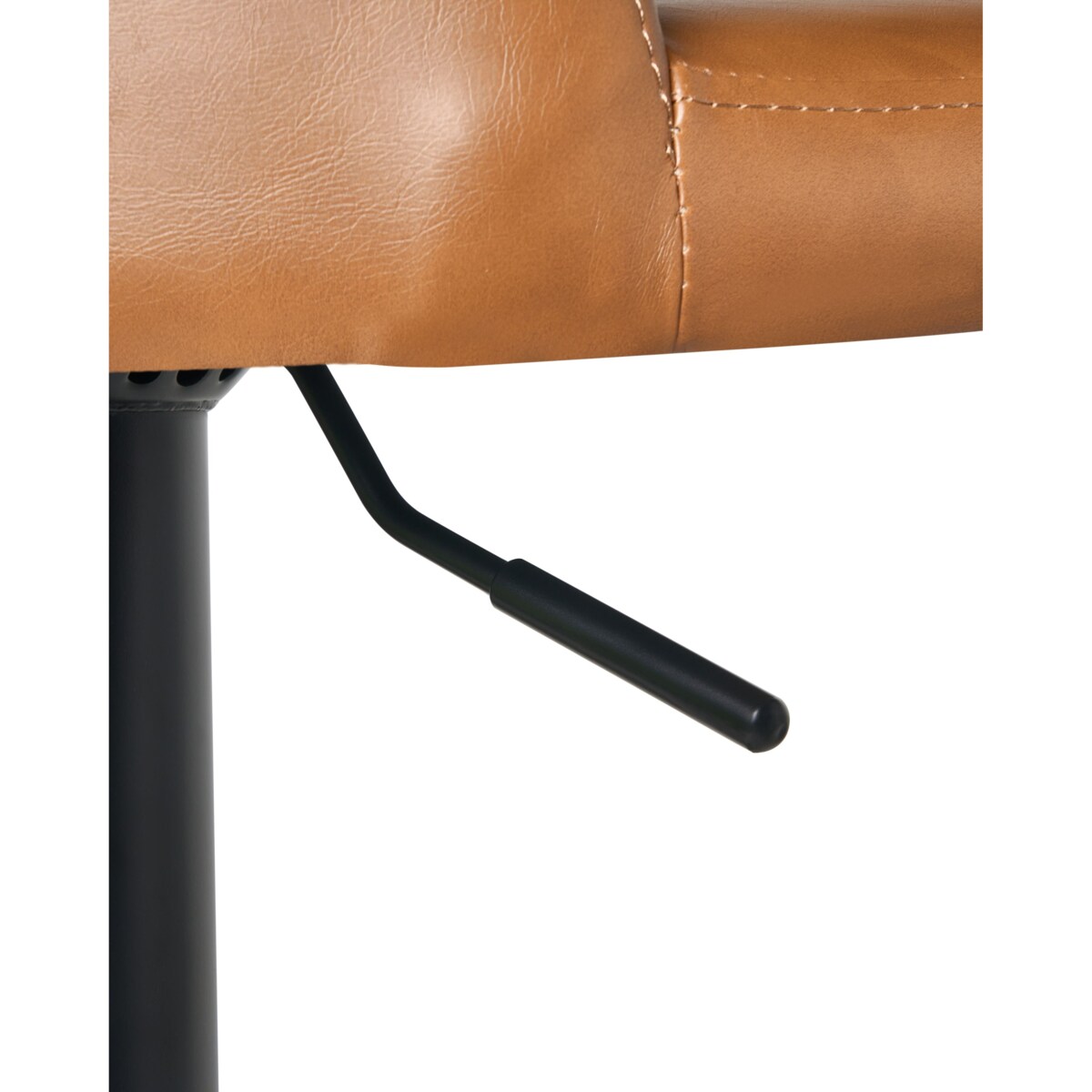 Zestaw 2 hokerów barowych VLORE Ekoskóra Obrotowy Brązowy