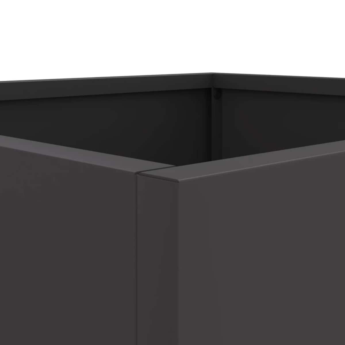 vidaXL Donica, czarna, 49x47x46 cm, stal