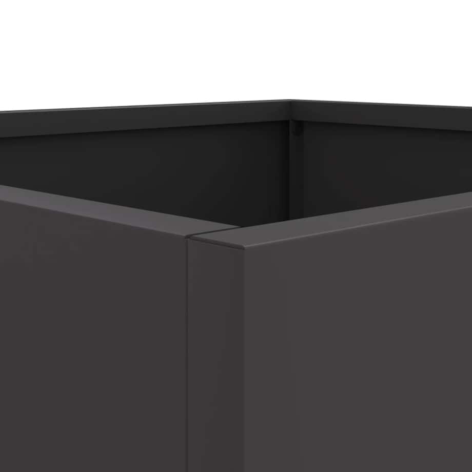 vidaXL Donica, czarna, 49x47x46 cm, stal