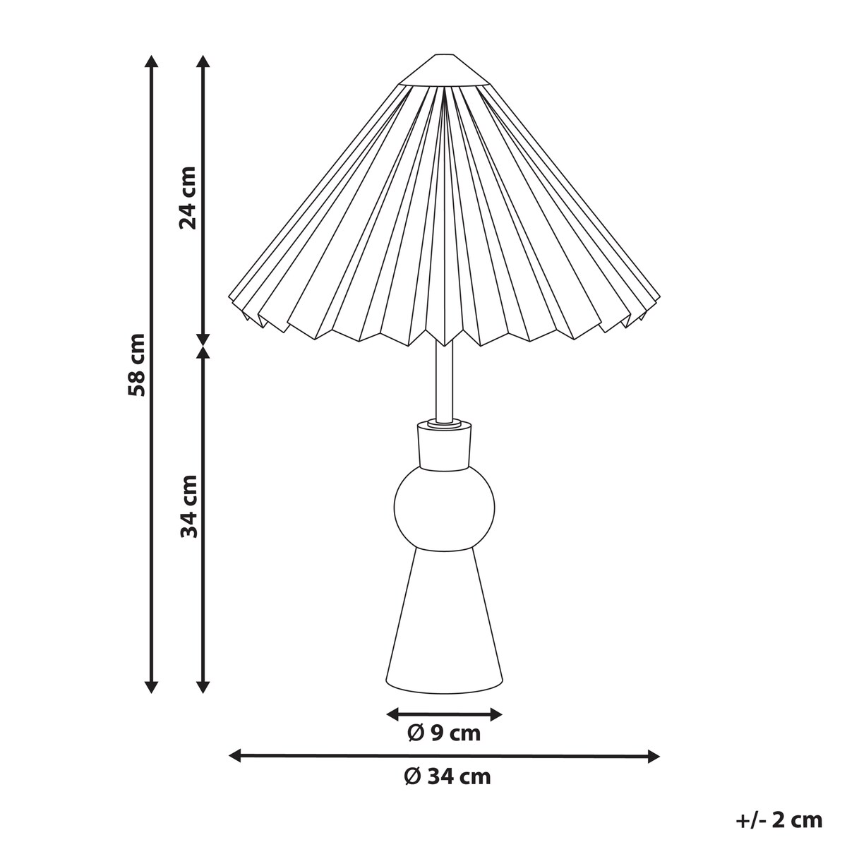 Lampa stołowa TOJSAN Papier Beżowy