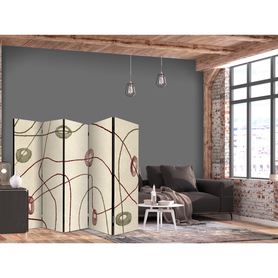 Parawan Dwustronny Labirynt Z Koralików 225x172cm