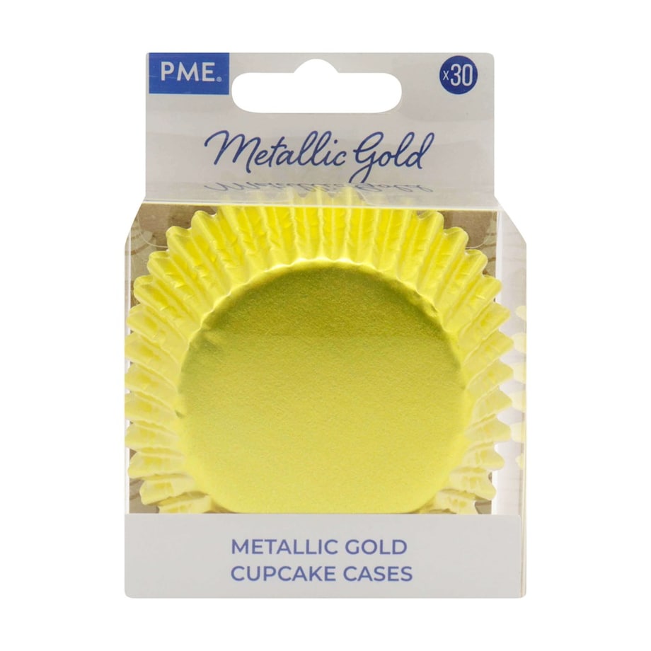 PME Metaliczne papilotki do babeczek (30 sztuk) złoty