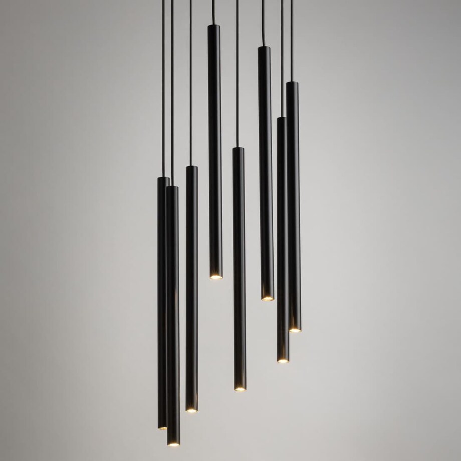 Lampa wielopunktowa wisząca Sopel 33628 Sigma okrągła tuby czarna