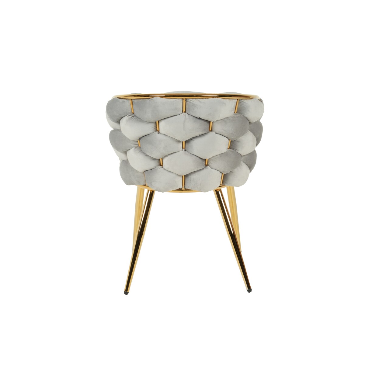 KRZESLO GLAMOUR TAPICEROWANE DO STOŁU JADALNI KUCHNI SZARRE NOGI ZŁOTE