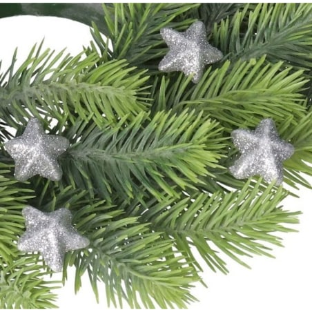 Gwiazdki Styropianowe Z Brokatem 2,5Cm Srebrne