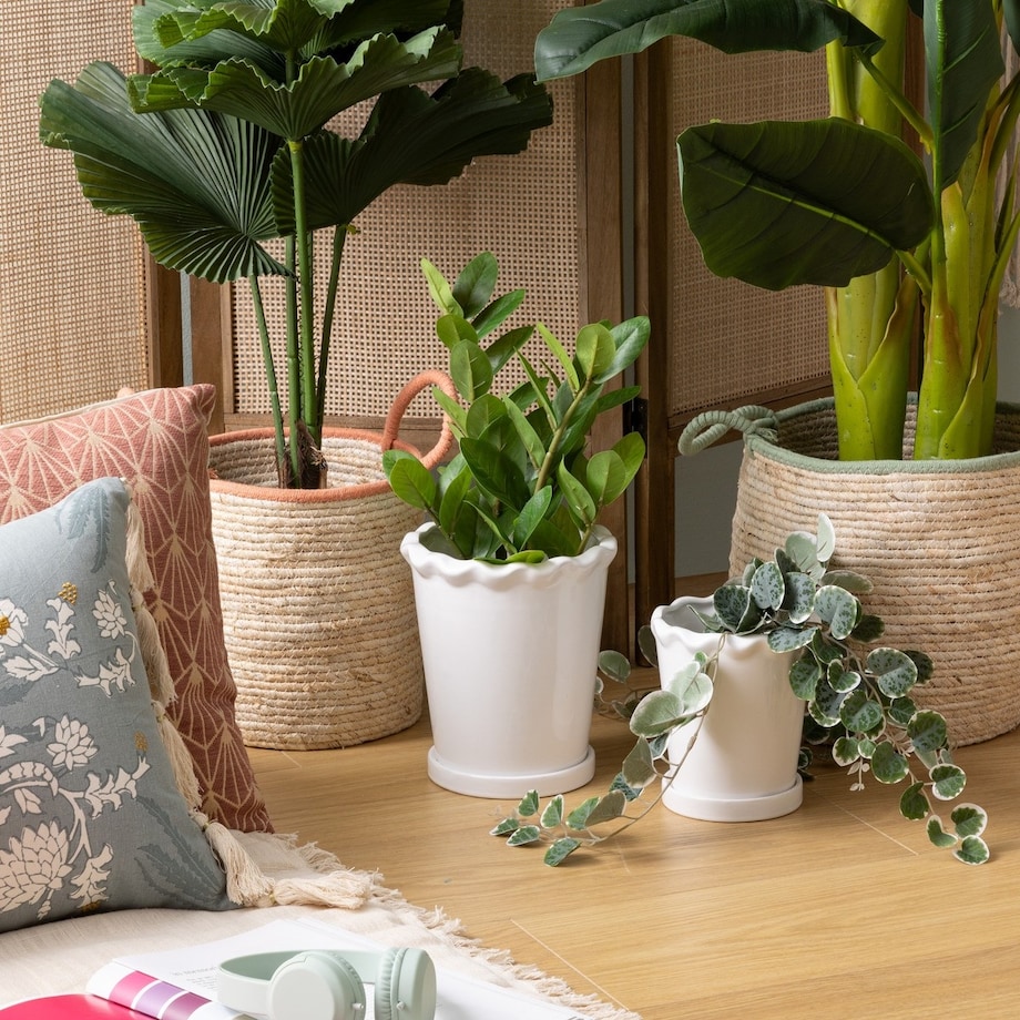 Komplet 2 osłonek z dolomitu białe Wild