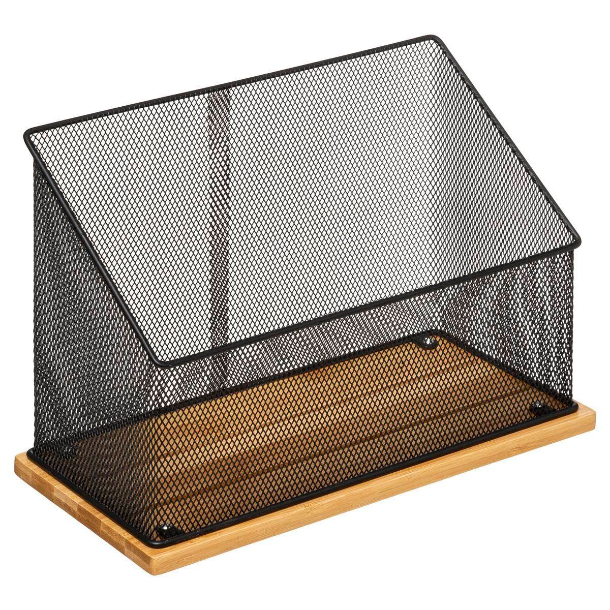 Organizer na korespondencję, bambus/metal, 20 x 14 x 29 cm