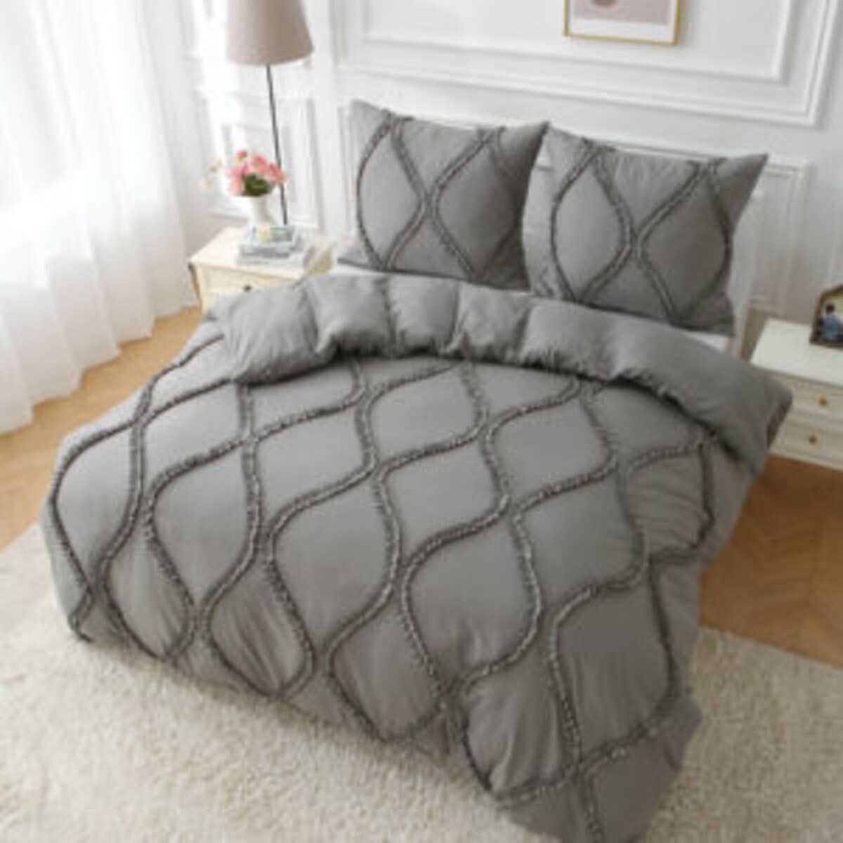 pościel "royal" 160x200 cm mikrofibra szary