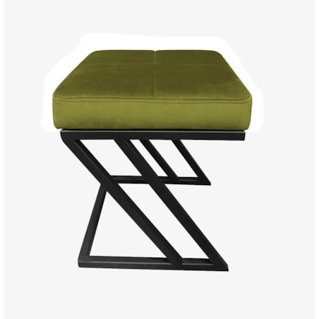 Pufa ZAZU BL VELVET oliwkowa