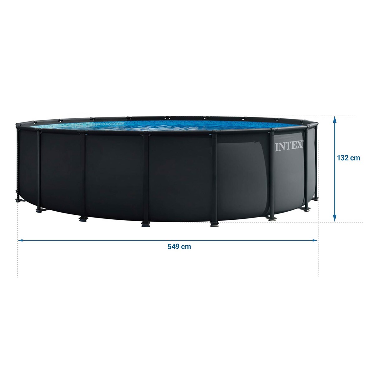Basen stelażowy ogrodowy Intex 26330ND-6W1 okrągły 549x132cm pompa + piasek drabinka model 2026